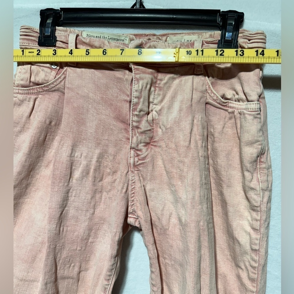 Pilcro and the Letterpress By Anthropologie Womens Jeans Size 25 Pink 5 Pockets - Picture 3 of 8